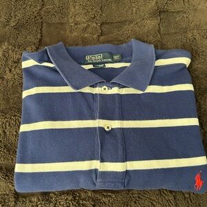 Ralph Lauren Blue Striped Polo Shirt